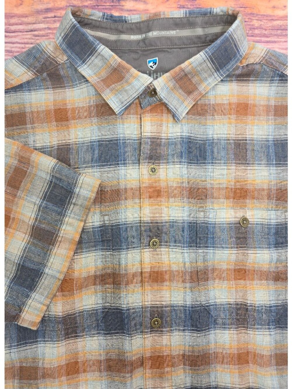 Kuhl Mens Linen Blend Short Sleeve Shirt XL